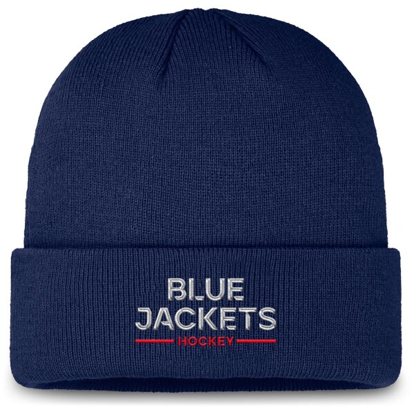 Fanatics Pánská zimní čepice Columbus Blue Jackets NHL Authentic Pro A/Cap Cuffed Beanie