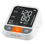 SENCOR SBP 1500WH bílá / digitální tlakoměr / krevní tlak tep / paměť 2x99 míst / displej 83 × 82 mm / 4x AAA (8590669352975)