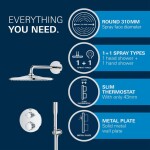 GROHE - Precision SmartControl Sprchový set s termostatem pod omítku, průměr 31 cm, chrom 34880000