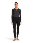 ICEBREAKER Wmns 200 Oasis+ LS Crewe, Black/Jet Heather/Undyed/Cb velikost: S
