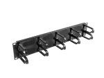 Lanberg Organizér kabelů typ B černá / Organizér kabelů / 19" rack / 2U / 10 kovových držáků (AK-1204-B)