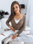 RIGLA dámský svetr MY1637 hnědý - FashionStreet S/M