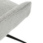 Židle jídelní, krémová látka, noha černý kov, otočný mechanismus 360°