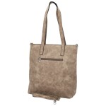 Trendy dámská koženková kabelka na rameno Gladys, béžová