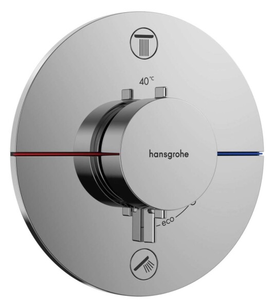 HANSGROHE - ShowerSelect Comfort Termostatická baterie pod omítku, pro 2 spotřebiče, chrom 15556000