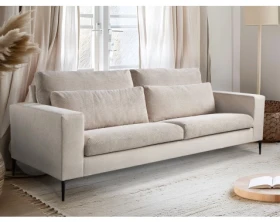 Trojmístná pohovka Romeo, béžová strukturovaná látka