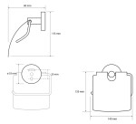 SAPHO - X-ROUND COPPER držák toaletního papíru s krytem, měď mat XR732PG