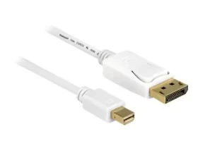 Delock bílá / Kabel Mini DisplayPort - DisplayPort / 5 m / 4K / DP 1.2 (83484)
