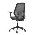 Židle kancelářská, látka černá, houpací mechanismus, kolečka pro tvrdé povrchy