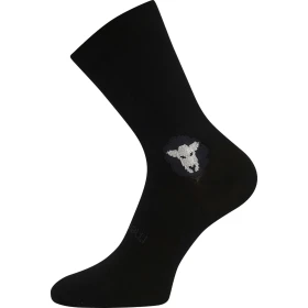 VOXX Ponožky anatomicky tvarované z merino BAREFOOTAN s ionty stříbra ČERNÉ (3 páry) 43-46 124975
