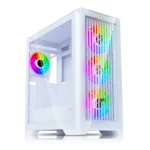 EVOLVEO Ptero Q2G bílá / ATX / 1x USB 3.2 Gen 1 + 2x USB 2.0 / 4x 120 mm ARGB / bez zdroje / průhledná bočnice + přední (PTEROQ2G-WH)