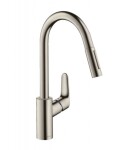 HANSGROHE - Focus M41 Dřezová baterie s výsuvnou sprškou, vzhled nerezu 31815800