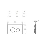 GEBERIT - Sigma40 Ovládání splachování, easy to clean, kartáčované červené zlato 115.628.QB.1