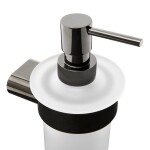 Dávkovač mýdla SAT Simply R PVD PVD gun metal/mléčné sklo SATDSIMR99GM SATDSIMR99GM