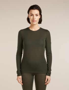 Dámské merino triko dlouhý rukáv ICEBREAKER Wmns 175 Everyday LS Crewe, Dark Loden velikost: M