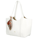 Moderní dámská koženková kabelka na rameno Olga, bílá