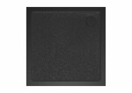 Sprchová vanička čtvercová SAT Project 90x90 cm litý mramor černá SATSVPRO90QCA SATSVPRO90QCA