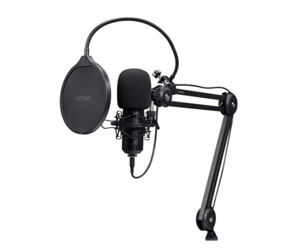 TRUST mikrofon GXT270 Emita II s nastavitelným ramenem, USB-C, černá EDF_1667681