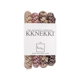 KKNEKKI Gumička do vlasů Kknekki no. 10 – set 4 ks, hnědá barva, textil