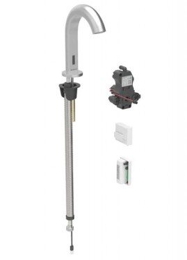 GEBERIT - Piave Elektronický umyvadlový ventil, napájení z generátoru, easy to clean, kartáčovaná nerez 116.185.SN.1