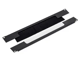 Triton RAB-ZP-X02-A3 / Průchozí panel 19" 2U / rozdělený horizontálně / kartáčový / otvor 350x55 mm / černá (RAB-ZP-X02-A3)