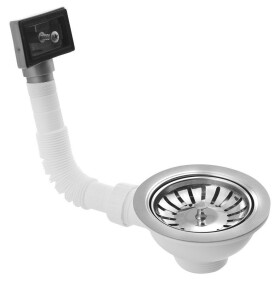 Bruckner - Dřezová výpust 6/4", s přepadem, nerez 155.123.0