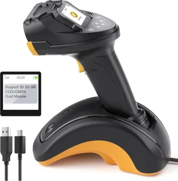 Inateck Pro 8 černá / Snímač čárových kódů / 1D/2D / Bezdrátový / dokovací stanice (N6001_BLACK)