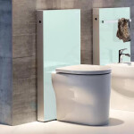 GEBERIT - Monolith Sanitární modul pro stojící WC, 101 cm, spodní přívod vody, mátově zelená 131.002.SL.5