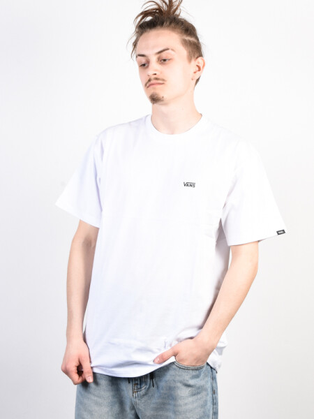 Vans LEFT CHEST LOGO white/black pánské tričko krátkým rukávem XXL