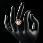 Prsten Swarovski Elements s perlou Laurence, 54 Bílá/čirá