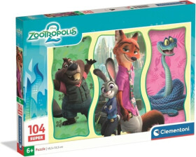 Puzzle Zootropolis SUPER 104 dílků