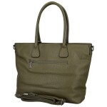 Trendy dámská koženková kabelka na rameno Ceyla, tmavě zelená