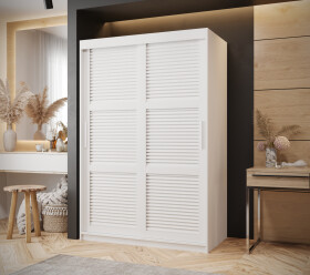 Šatní skříň Abi Zaluzja Rozměry: 120 cm, Barva korpusu + barva dveří: Bílá + Bílá