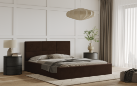 FRONTI Postel TIVOLI 120x200 hnědá s úložným prostorem
