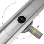 REA - Lineární odtokový žlab + sifon + nožičky + rošt Neo Pure 900 N Pro REA-G0903