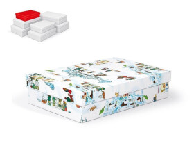 Krabice dárková vánoční A-V005-BL 26x17x6