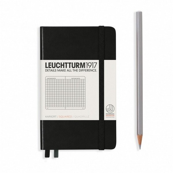 Zápisník Black, Pocket, 187 p., čtverečkovaný