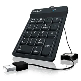 Keysonic ACK-118BK černá / Numerická klávesnice / Silikonová / USB / 18 kláves (22084)