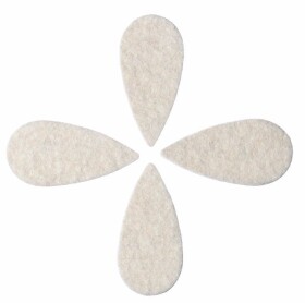 Timber Tones Felt Tones Teardrop Natural Wool Felt 4-Pack