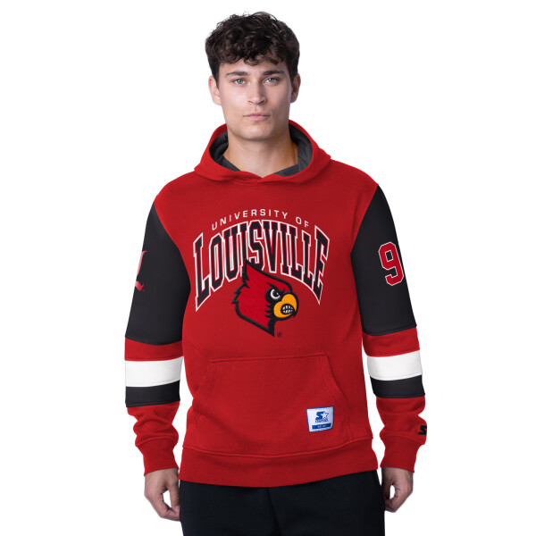 Starter Pánská mikina Louisville Cardinals NCAA End Zone Fleece Hoodie Velikost: XL