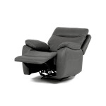 Polohovací křeslo, elektrické zabudované ovládání, šedá, látka vintage, TV-4094 GREY3