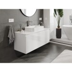 MEXEN/S - Orio koupelnová skříňka pod umyvadlo 120 cm s deskou, 1 šuplík, bílá lesk 91A10-12047-1-BFC00