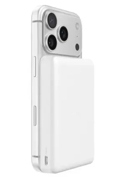 Belkin BOOST CHARGE Qi2 Slim bílá / Bezdrátová powerbanka / Magnetická / 10000mAh (BPD015hqWH)