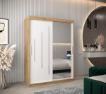 Šatní skříň Abi Y2 Barva korpusu: Bílá, Rozměry: 120 cm, Dveře: Dub artisan