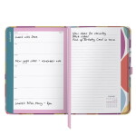 Busy B Týdenní diář To Do Floral A5 2026/27, růžová barva, šedá barva, papír