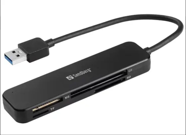Sandberg USB 3.0 Pocket Card Reader černá / čtečka paměťových karet / USB-A 3.0 / MicroSD SD MS MMC (134-32)