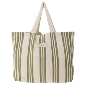 Bloomingville Bavlněná nákupní taška Trina Green, zelená barva, krémová barva, textil