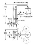 GROHE - Vitalio Start Sprchový set 160 s termostatem, 2 proudy, chrom 27960000