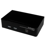 StarTech 2-portový DisplayPort KVM černá / KVM přepínač / USB klávesnice a myš / 3840×2400 px (SV231DPUA)