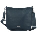 Trendy dámská koženková crossbody kabelka Candelis, tmavě modrá